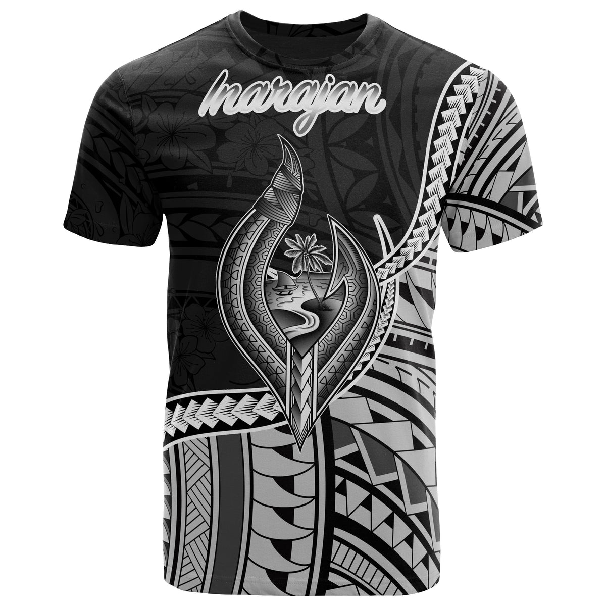 Guam T Shirt Inarajan Polynesian Patterns Unisex Black - Polynesian Pride