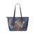 Personalized - Hawaii Kakau Polynesian Aloha Turtle Map Large Leather Tote - Special Edition Blue - Polynesian Pride