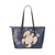 Hawaii Kakau Polynesian Aloha Turtle Map Small Leather Tote - Indigo - Polynesian Pride