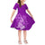 Hammerhead shark Short Sleeves Dress KID Polynesian Black Style LT6 KID Purple - Polynesian Pride