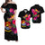 Kiribati Polynesian Hibiscus Matching Dress and Hawaiian Shirt LT12 Black - Polynesian Pride