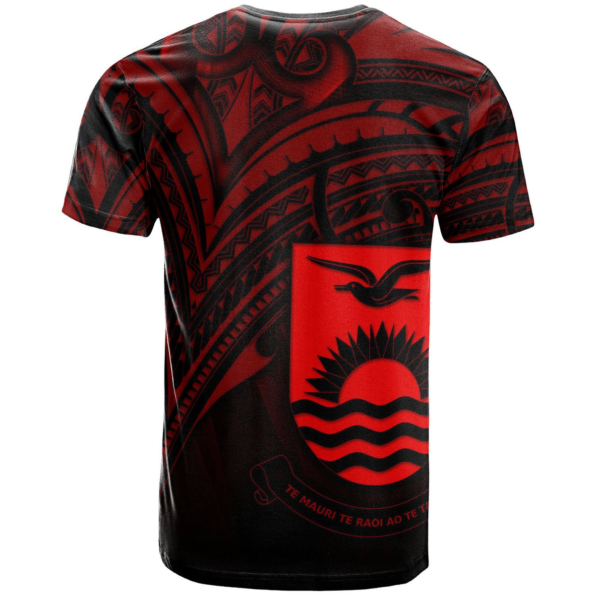 Kiribati T Shirt Red Color Cross Style - Polynesian Pride