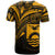 Kiribati T Shirt Gold Color Cross Style - Polynesian Pride