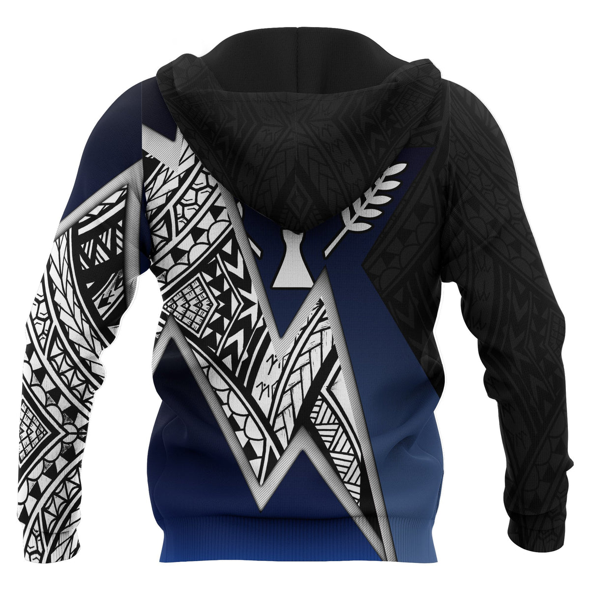 Kosrae Micronesian Zip up Hoodie White Lighting Piece - Polynesian Pride