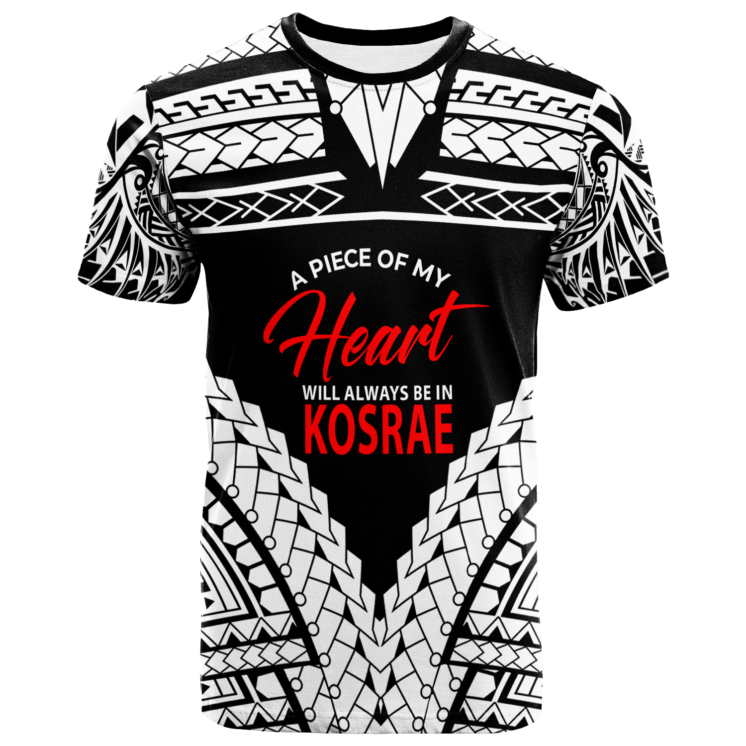 Kosrae T Shirt A Piece Of My Heart Unisex White - Polynesian Pride