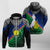 New Caledonia Emblem With Kagu Bird Polynesian Zip up Hoodie LT7 - Polynesian Pride