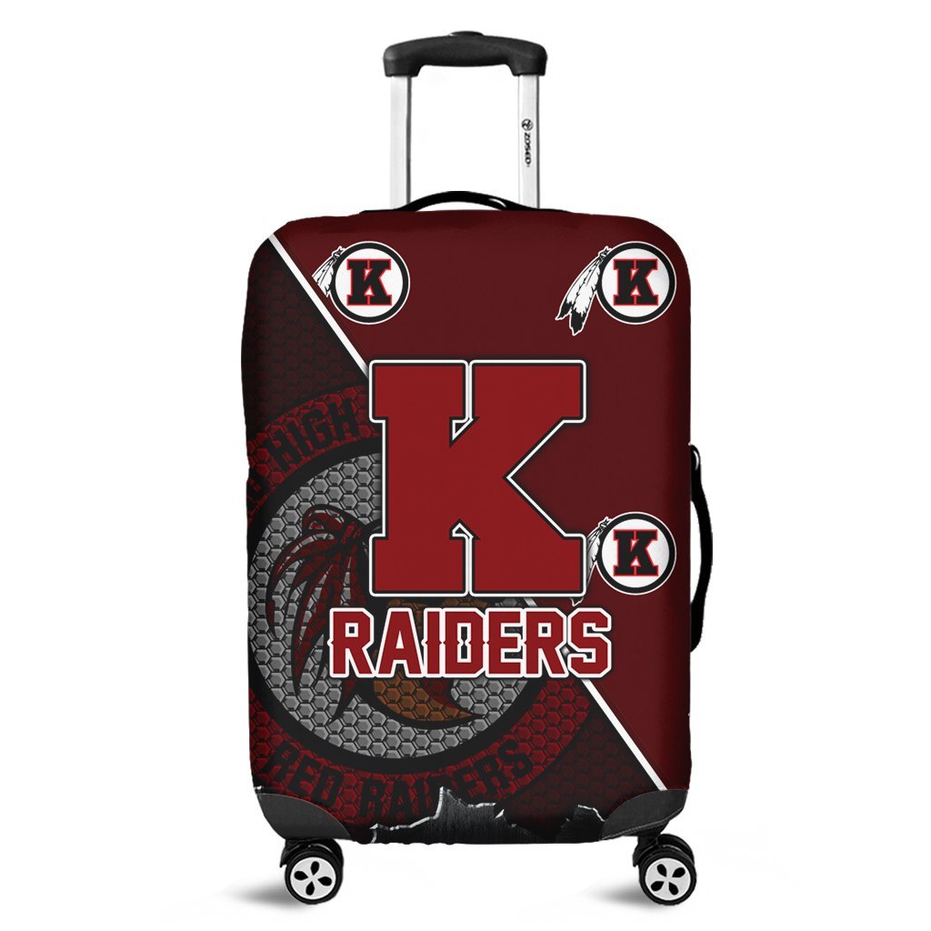 Hawaii Luggage Cover - Kahuku High Luggage Cover - AH Red - Polynesian Pride