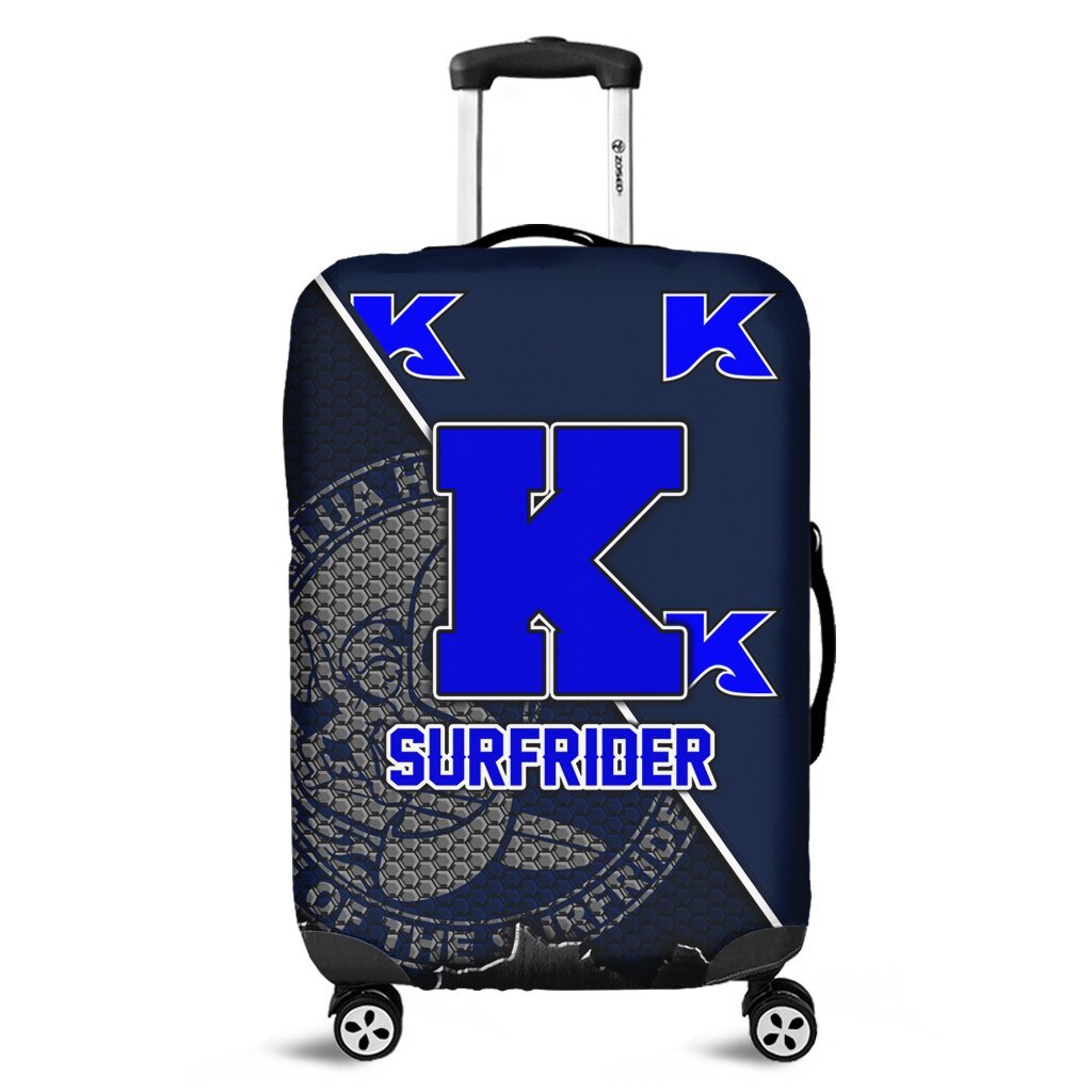 Hawaii Luggage Cover - Kailua High Luggage Cover - AH Blue - Polynesian Pride