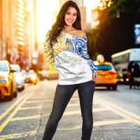 Hawaii - Kanaka Kaiser High School Off Shoulder Sweater Demodern Style AH - Polynesian Pride