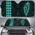 Kakau Polynesia Fish Hook Hawaii Car Sun Shade Auto Sun Shade Universal Fit Turquoise - Polynesian Pride