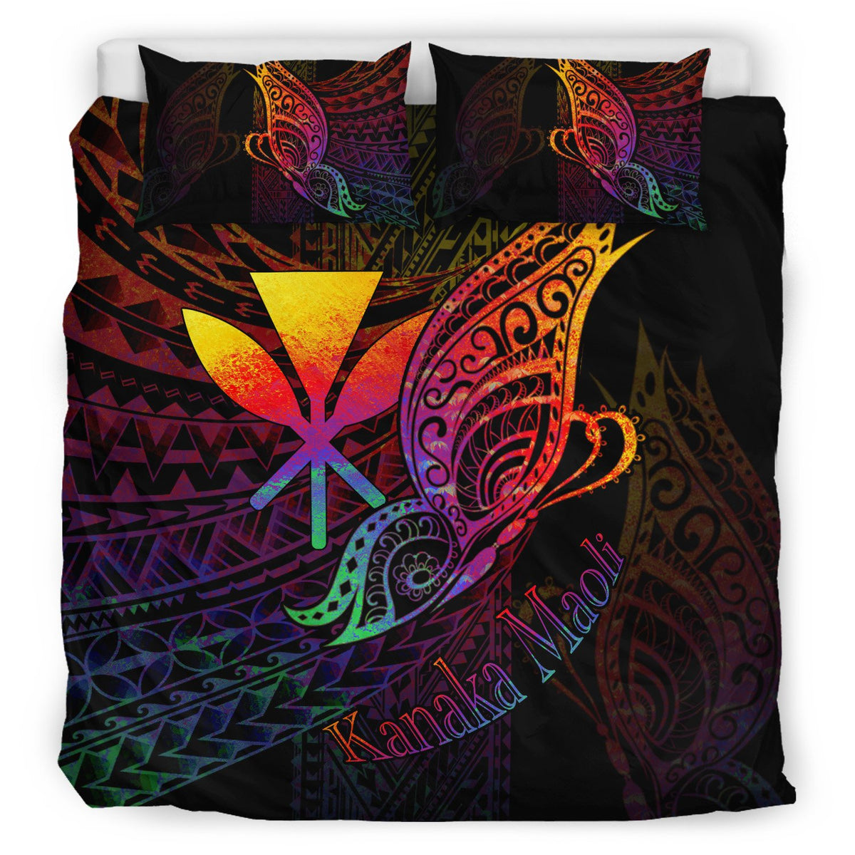 Hawaii Kanaka Maoli Bedding Set - Butterfly Polynesian Style - Polynesian Pride