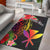 Hawaii Kanaka Maoli Area Rug - Tropical Hippie Style Black - Polynesian Pride