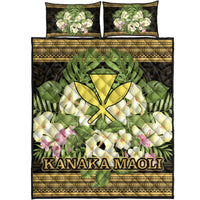 Hawaii Kanaka Maoli Quilt Bed Set - Polynesian Gold Patterns Collection - Polynesian Pride