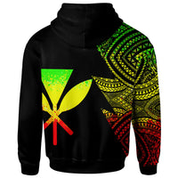 Hawaii Kanaka Maoli Custom Personalized Zip up Hoodie Flash Style Reggae - Polynesian Pride