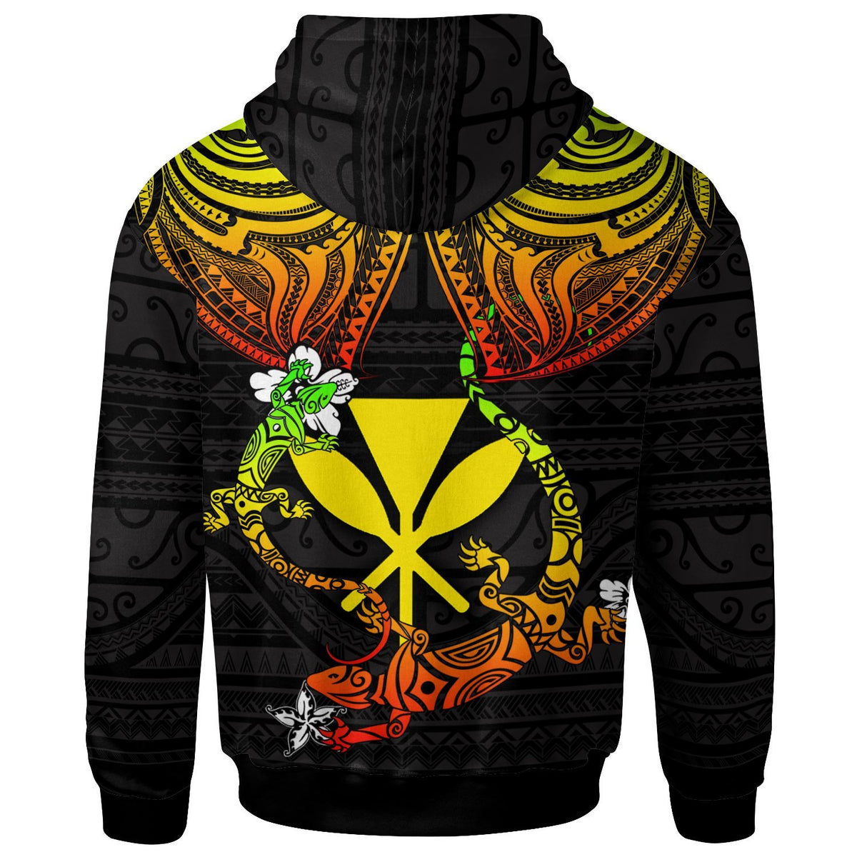Hawaii Kanaka Maoli Custom Hoodie Lizard Good Chest - Polynesian Pride