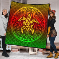Kanaka Maoli Turtle Polynesian Premium Quilts - AH - Polynesian Pride