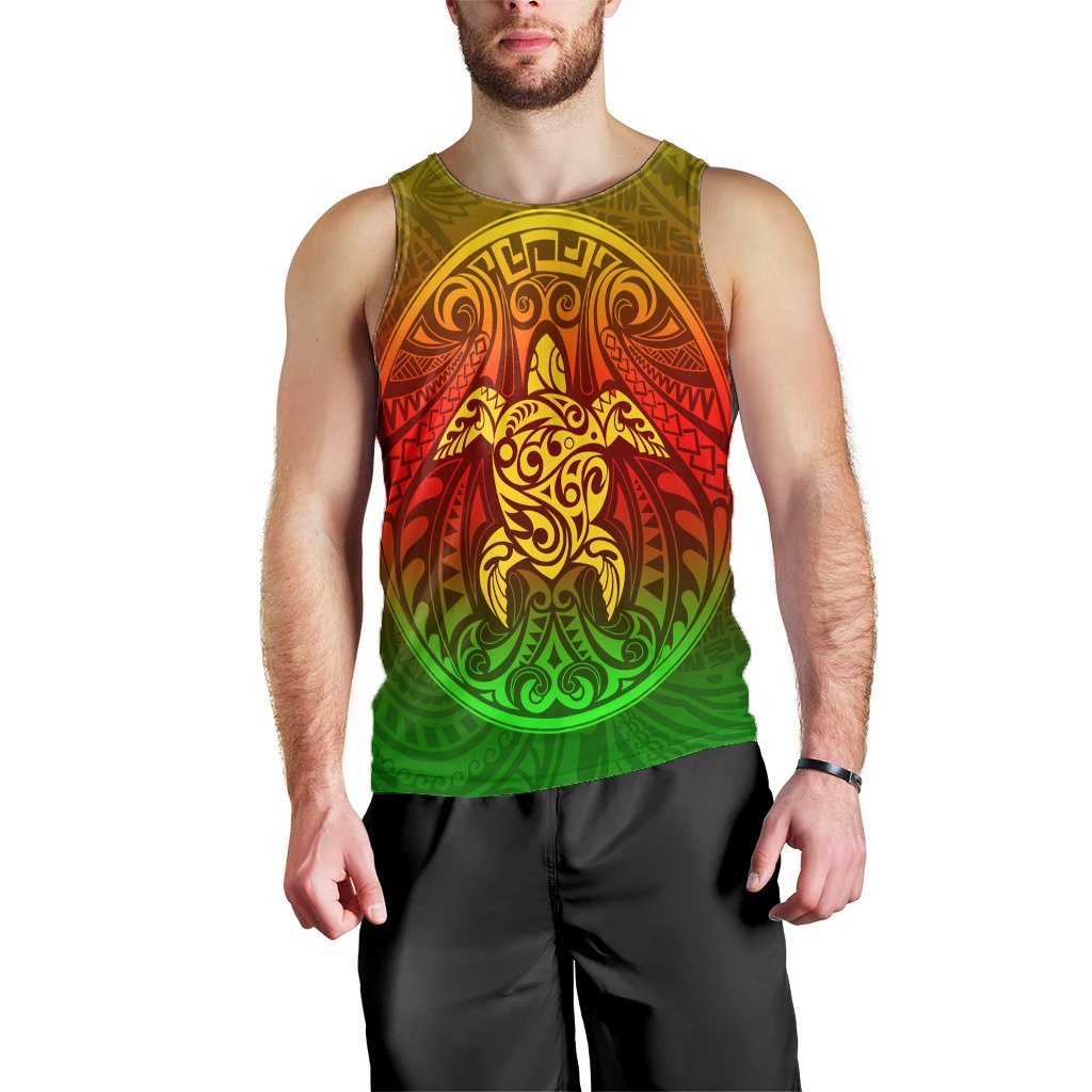 Kanaka Maoli Turtle Polynesian Tank Top - AH Black - Polynesian Pride