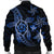 Kanaka Map Hibiscus Plumeria Turtle Art Blue Polynesian Bomber Jacket - AH - Polynesian Pride