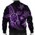 Kanaka Map Hibiscus Plumeria Turtle Art Violet Polynesian Bomber Jacket - AH - Polynesian Pride