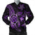 Kanaka Map Hibiscus Plumeria Turtle Art Violet Polynesian Bomber Jacket - AH Black Unisex - Polynesian Pride