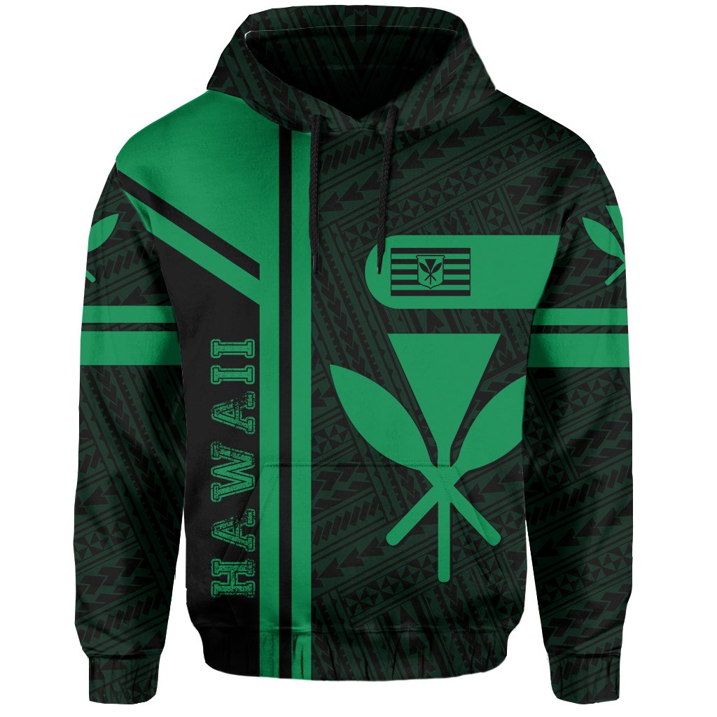 Kanaka Polynesian Hoodie Green Morale Style - Polynesian Pride