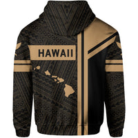 Kanaka Polynesian Zipper Hoodie Gold Morale Style - Polynesian Pride