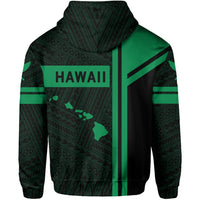 Kanaka Polynesian Zipper Hoodie Green Morale Style - Polynesian Pride