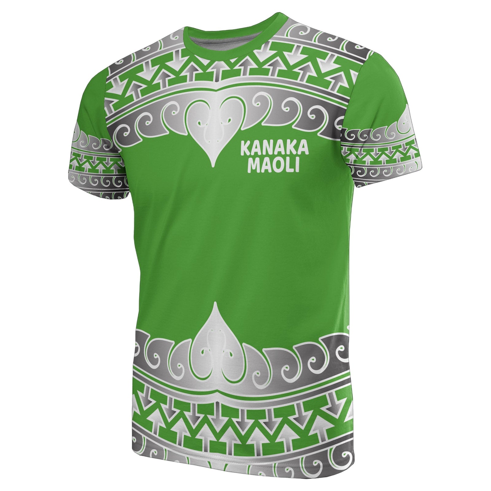 Kanaka Maoli All Over T Shirt Kanaka Maoli Wave Style Unisex Green - Polynesian Pride