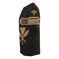 Kanaka Polynesian T Shirt Gold Morale Style - Polynesian Pride