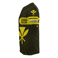 Kanaka Polynesian T Shirt Yellow Morale Style - Polynesian Pride