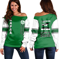 (Personalised) Hawaii - Kapaa High Custom Your Class Women's Off Shoulder Sweatshirt AH Green - Polynesian Pride