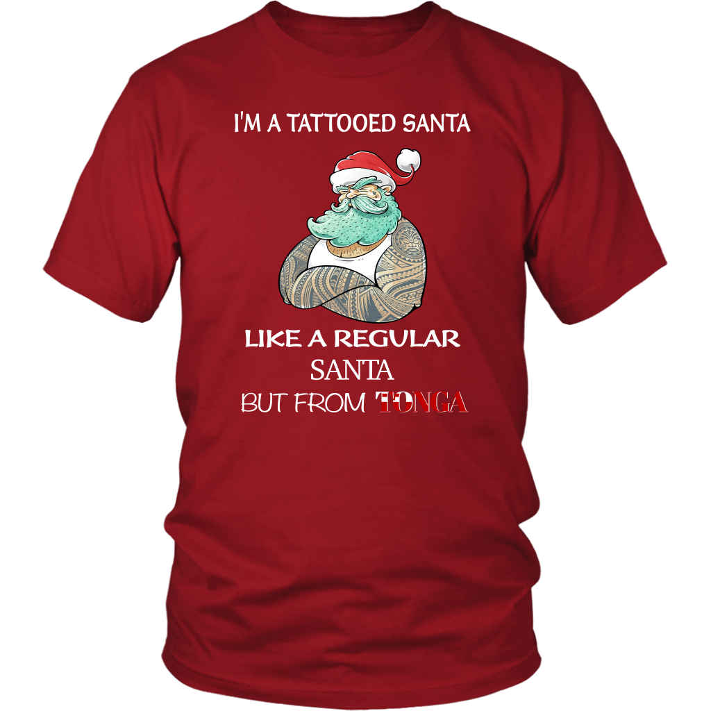 Tonga T Shirt Im A Tattooed Santa Unisex Art - Polynesian Pride