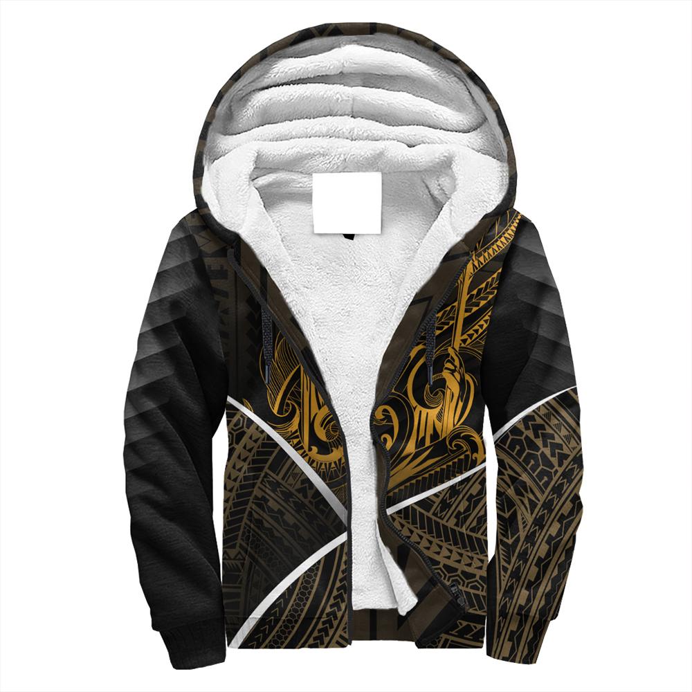 Hawaiian - King's Hawaii Coat Of Arms Polynesian Sherpa Hoodie - Mana Style - AH Black - Polynesian Pride