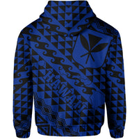Hawaii Hoodie King Kakau Kanaka Blue - Polynesian Pride