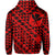 Hawaii Hoodie (Zip) King Kakau Kanaka Red - Polynesian Pride