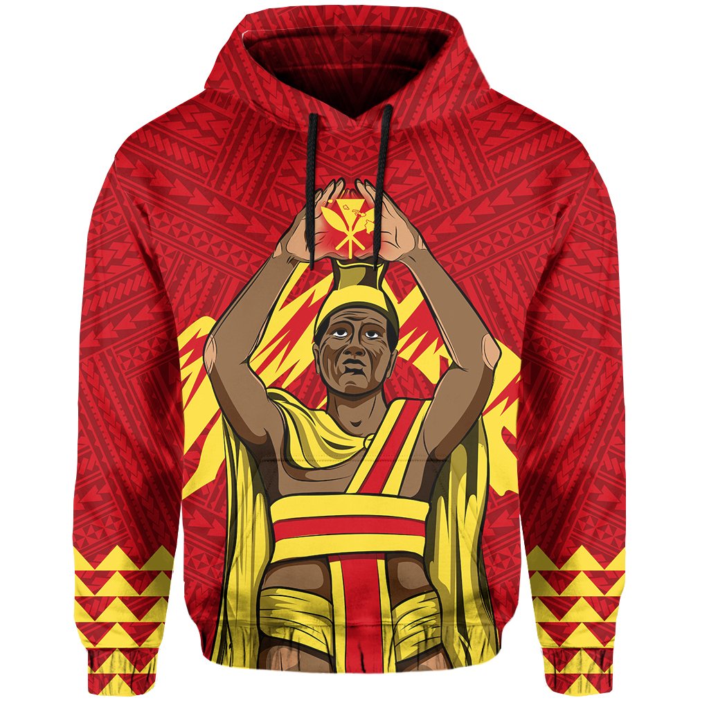King Kanaka Kauka Hoodie Red - Polynesian Pride