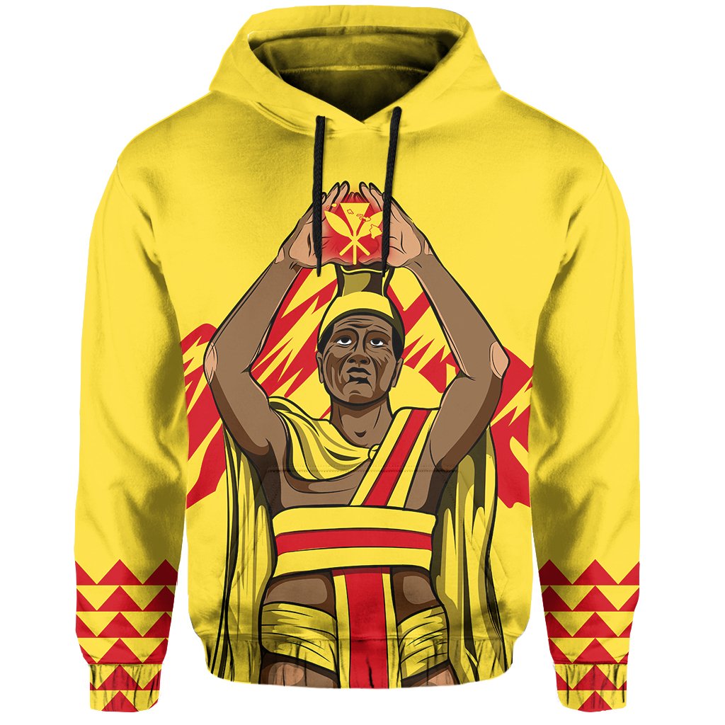 King Kanaka Kauka Hoodie Yellow - Polynesian Pride