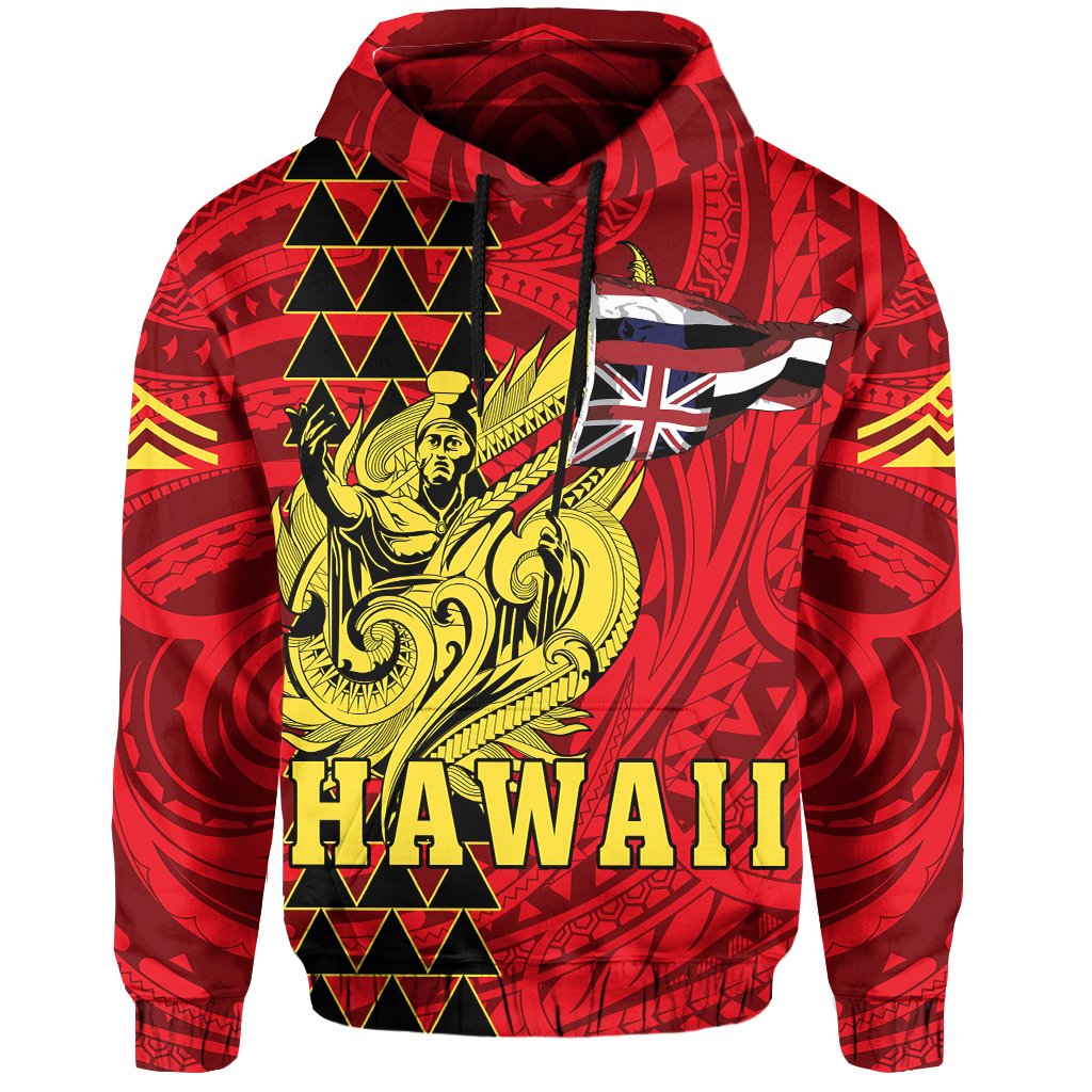 Hawaii Hoodie King Mauna Kea Flag - Polynesian Pride