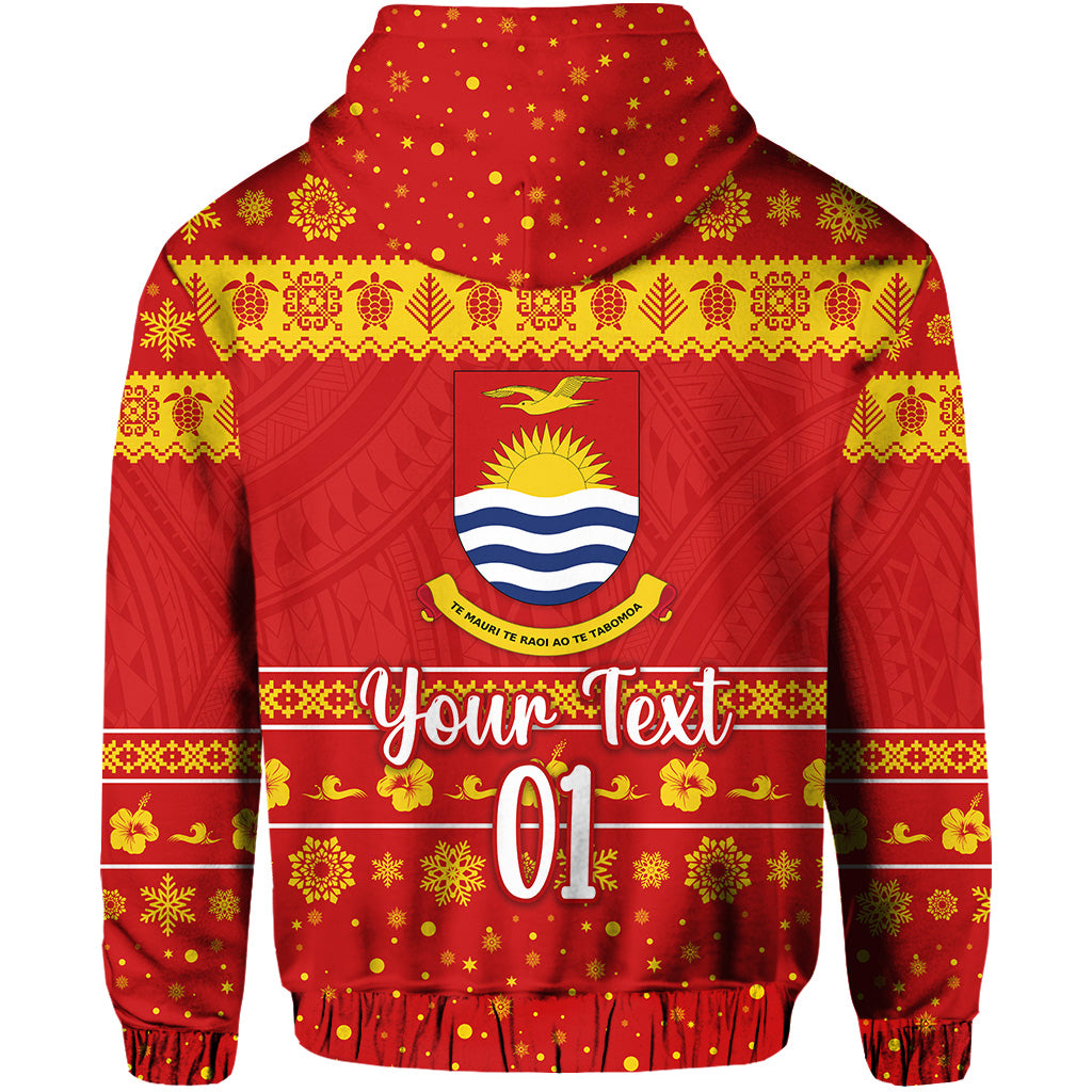 Custom Kiribati Christmas Zip Hoodie Simple Style LT8 - Polynesian Pride
