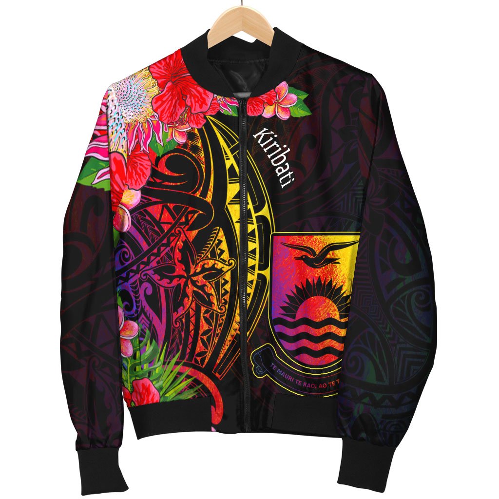 Kiribati Men's Bomber Jacket - Tropical Hippie Style - Polynesian Pride