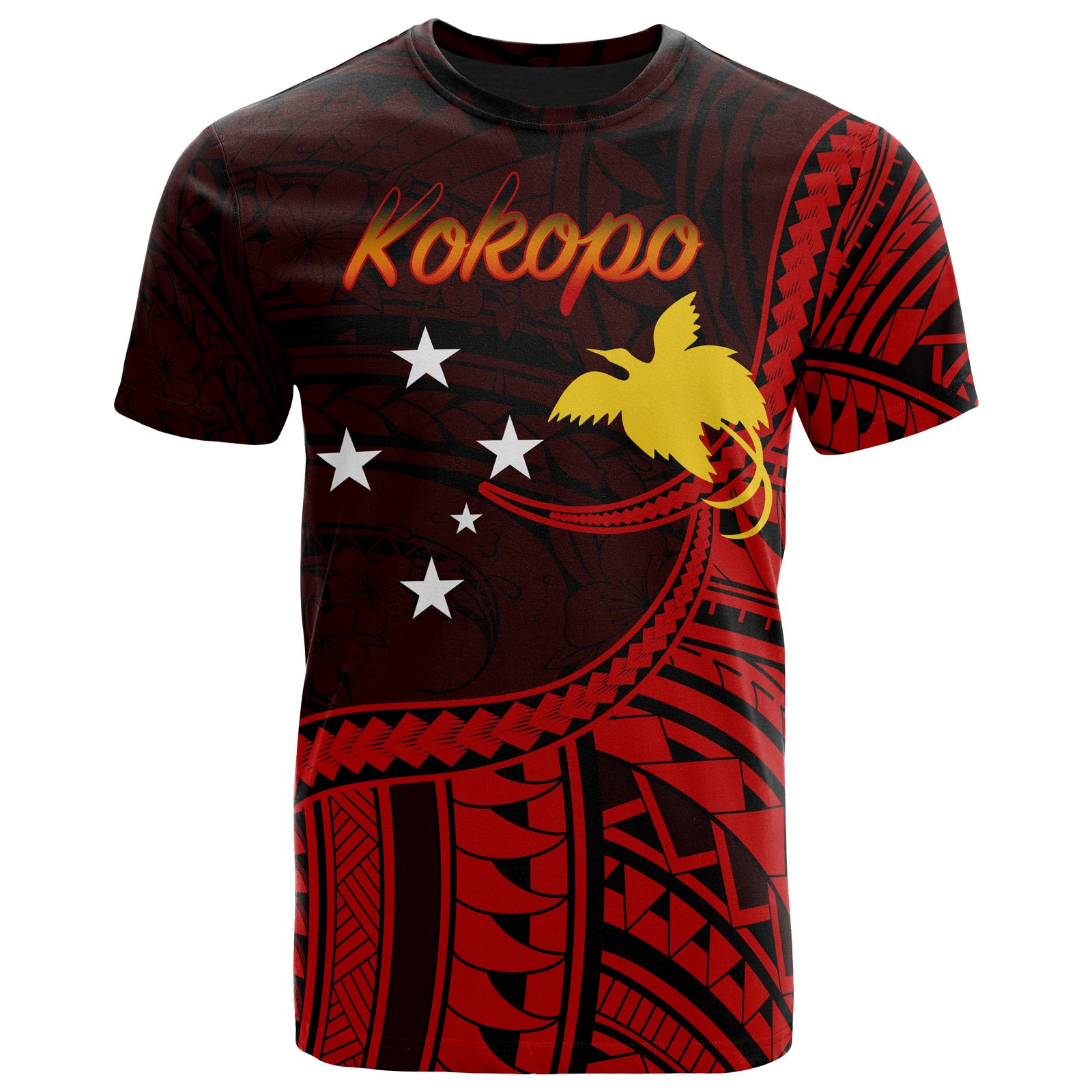 Papua New Guinea T Shirt Kokopo Polynesian Patterns Unisex Black - Polynesian Pride