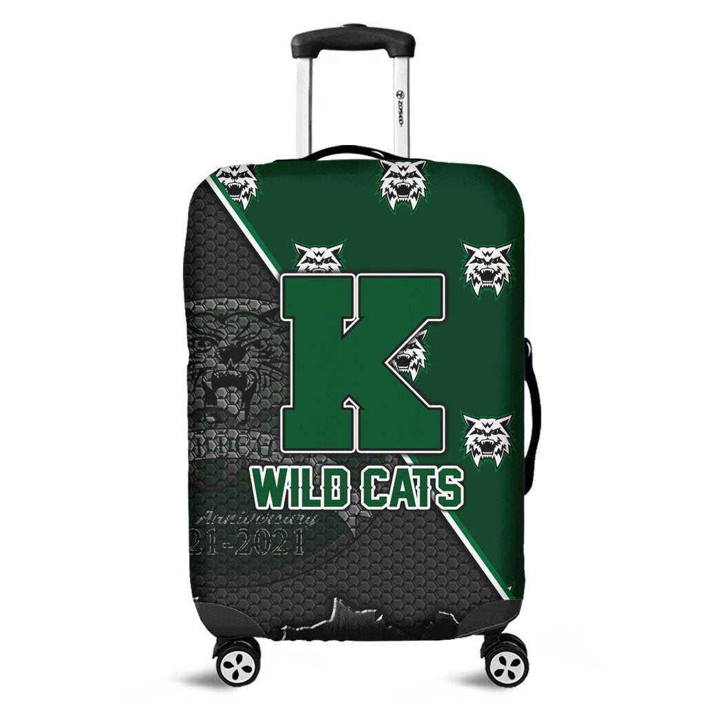 Hawaii Luggage Cover - Konawaena High Luggage Cover - AH Green - Polynesian Pride