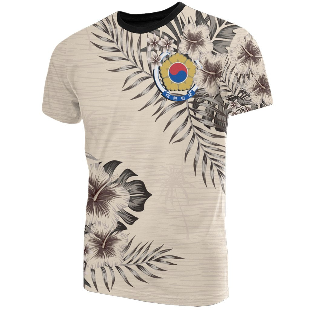 Polynesian T Shirt The Beige Hibiscus 01 Unisex Beige - Polynesian Pride