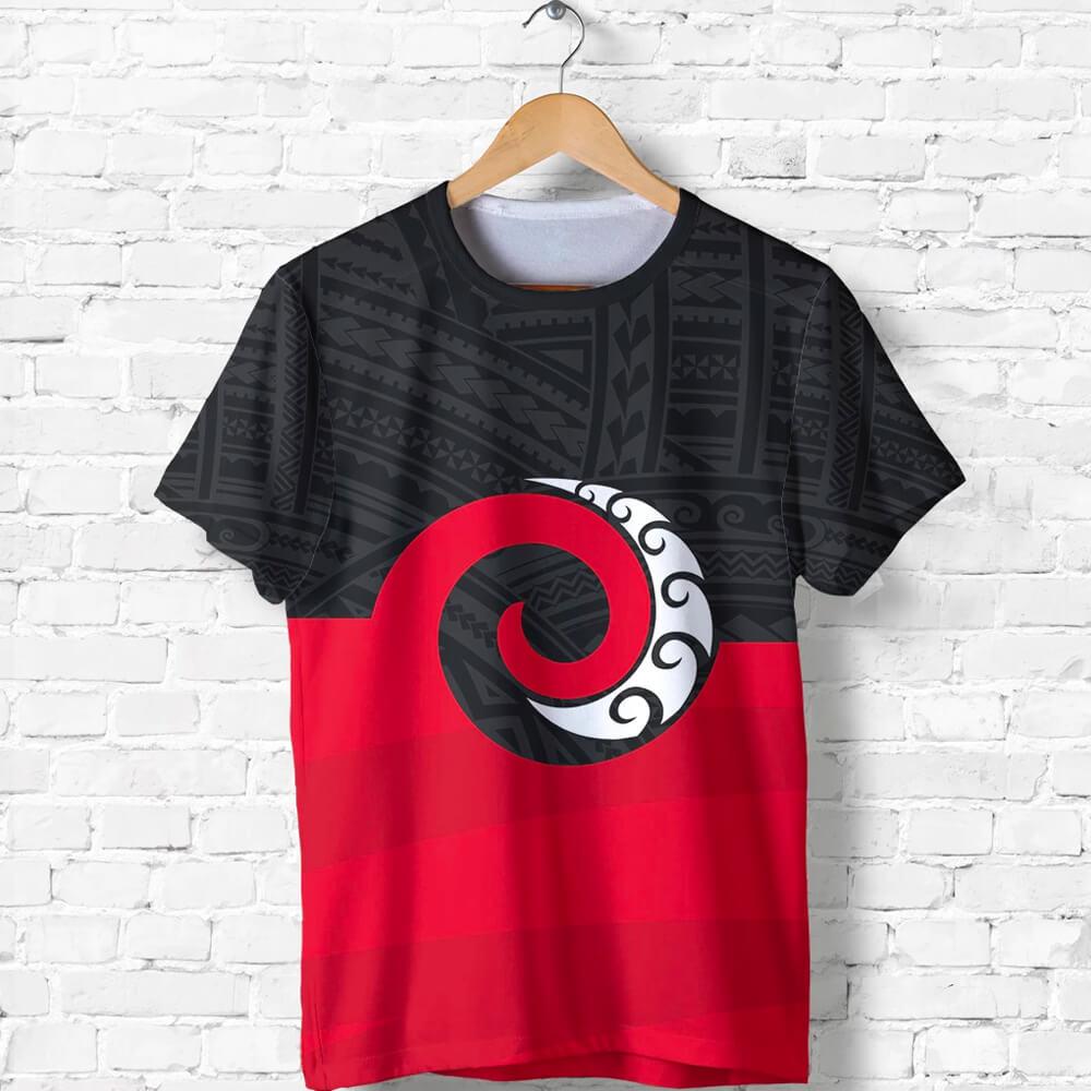 New Zealand Koru Maori T Shirt Unisex Black - Polynesian Pride