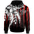 Kosrae Hoodie Vertical Stripes Style Unisex Red - Polynesian Pride