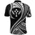 Kosrae Polo Shirt Federated States of Micronesia Black Wave Style LT9 - Polynesian Pride