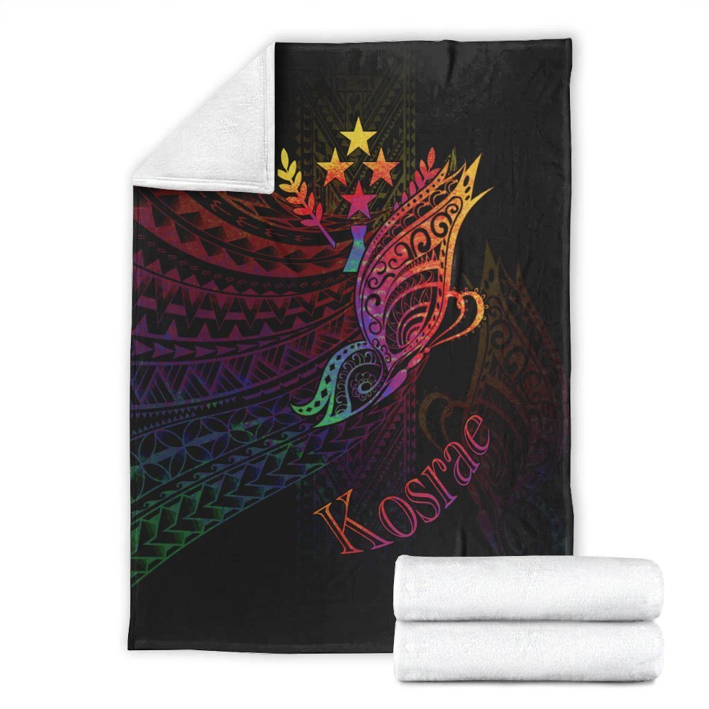 Kosrae State Premium Blanket - Butterfly Polynesian Style - Polynesian Pride
