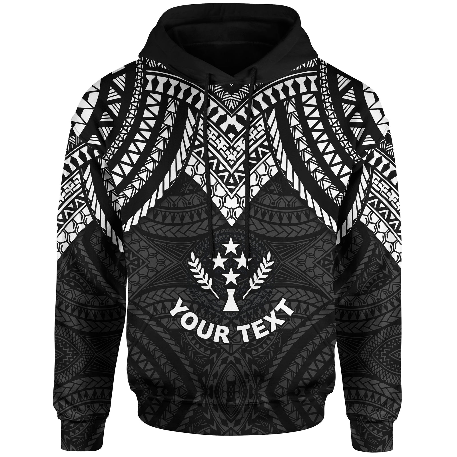 Kosrae Custom Hoodie Micronesian Pattern Armor Style Unisex - Polynesian Pride