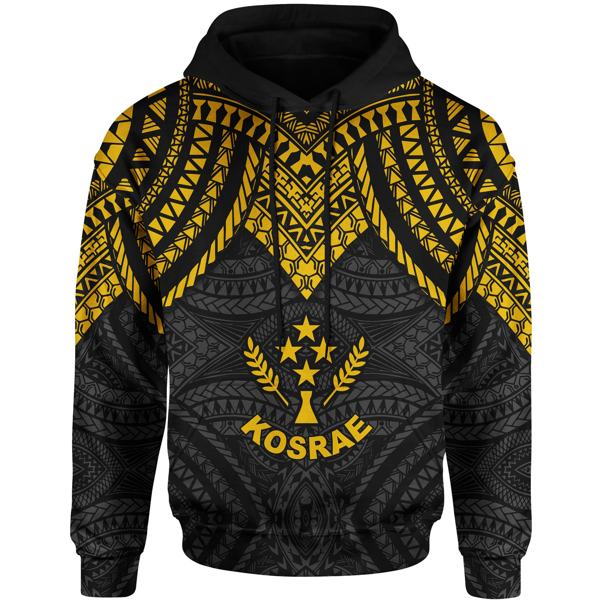 Kosrae Hoodie Micronesian Pattern Armor Style - Polynesian Pride