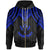 Kosrae Custom Zip up Hoodie Polynesian Armor Style Blue Unisex Blue - Polynesian Pride